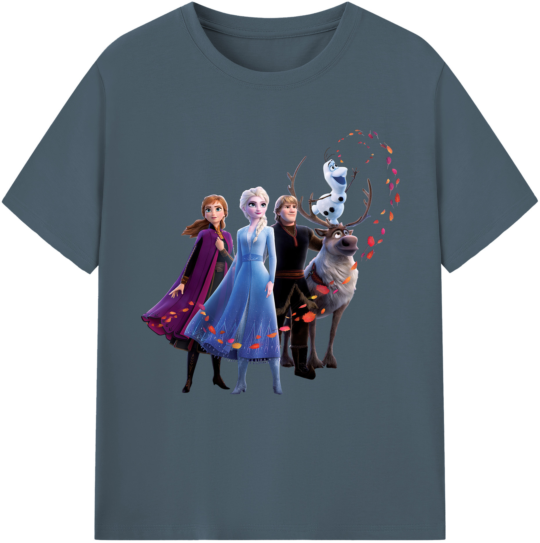 （画像用） アナと雪の女王 アンナ エルサ Frozen Anna Elsa 綿100％半袖Tシャツ（フロントプリント）